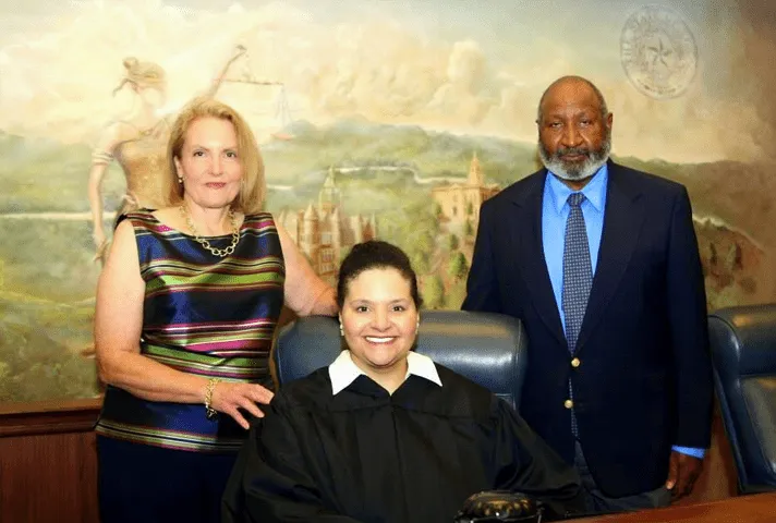 Judge Ada Brown with her mother and father.