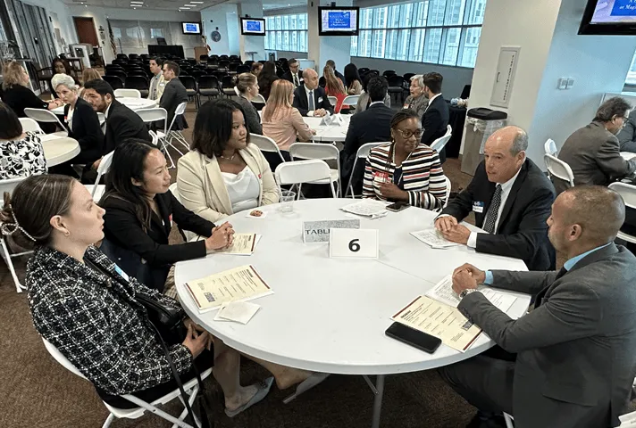 Magistrate Judge Shaniek Mills Maynard and Bankruptcy Judge Peter D. Russin at the Miami roundtable session.